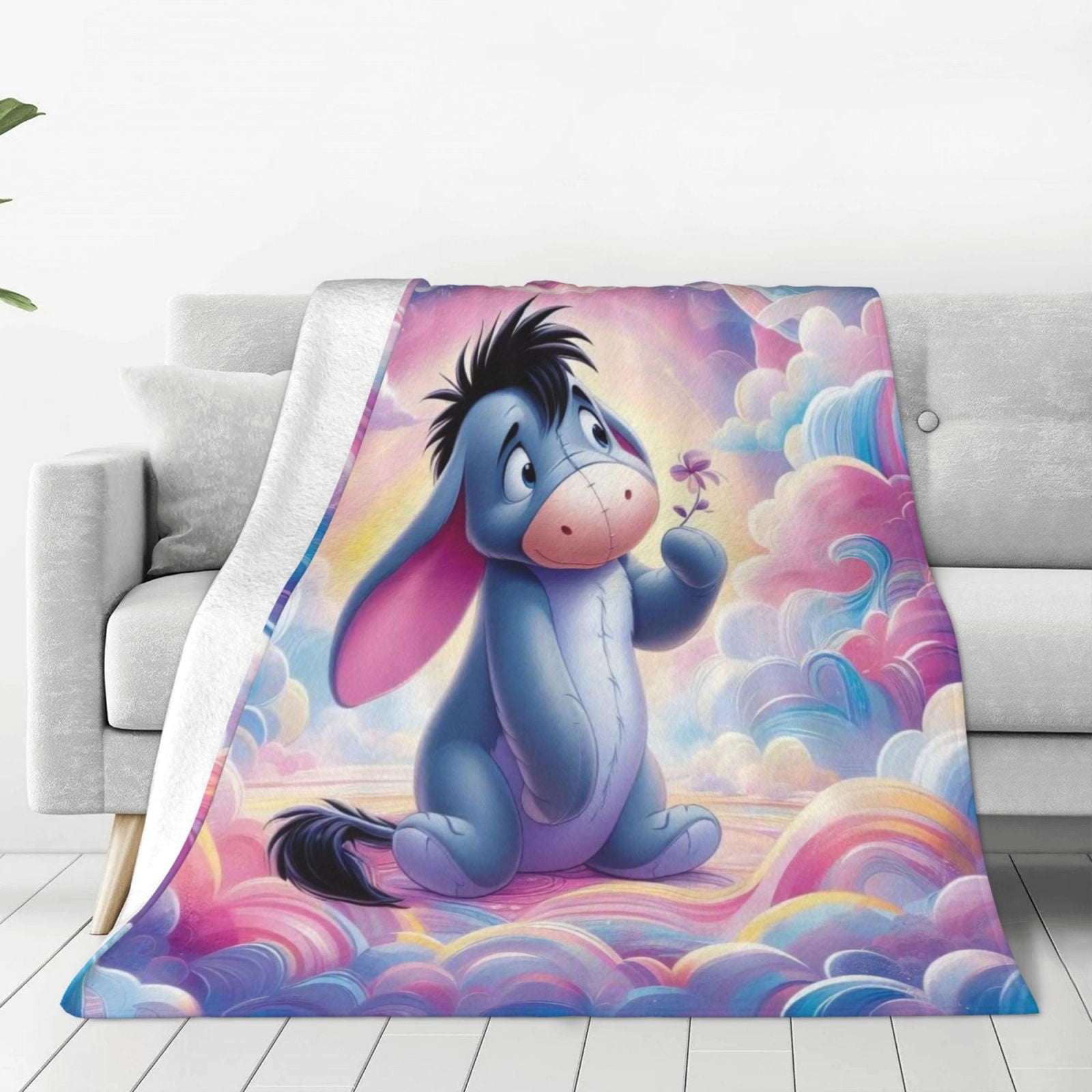 Eeyore Blanket Lightweight Cozy Couch Bed Super Soft Flannel Fleece Microfiber Travel Throws Blankets For All Seasons Adults Kids 50 X40 Walmart