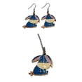 thumbnail image 1 of Eeyore Cartoon Character Enamel Metal Pendant Necklace And Earrings Set, 1 of 1