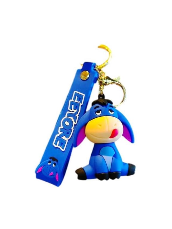 Eeyore Character Rubber Charm Keychain Keyring
