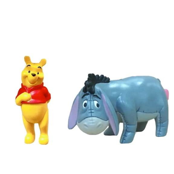 Eeyore Donkey 3 & Pooh Bear PVC Cake Topper Figure Figurine Rare New Disney