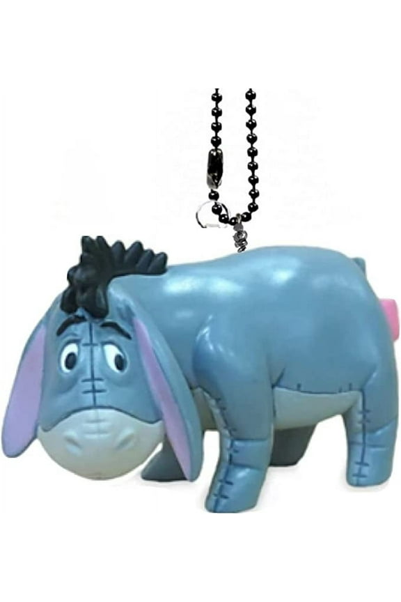 Eeyore Donkey Pvc Keychain Dangler Figure Figurine Winnie Pooh 4" Charm New