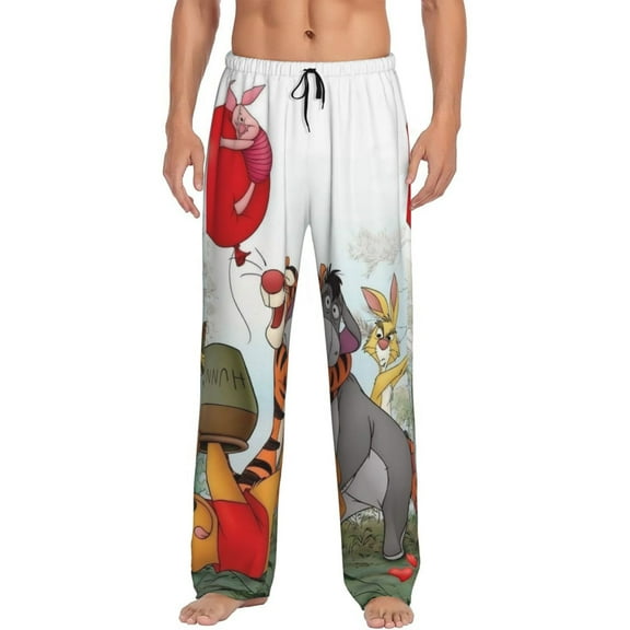 Eeyore Men's Pajama Pant Soft Comfy Lounge Pj Bottoms Loose Elastic Waistband Adult Sleep Pants with Pockets Drawstring