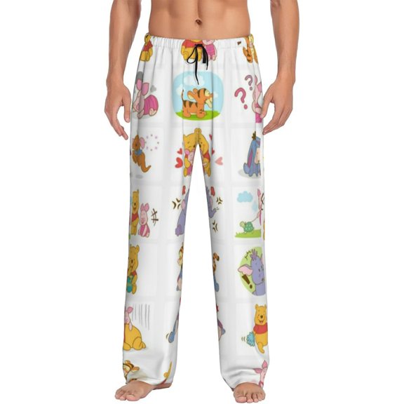 Eeyore Men's Pajama Pant Soft Comfy Lounge Pj Bottoms Loose Elastic Waistband Adult Sleep Pants with Pockets Drawstring
