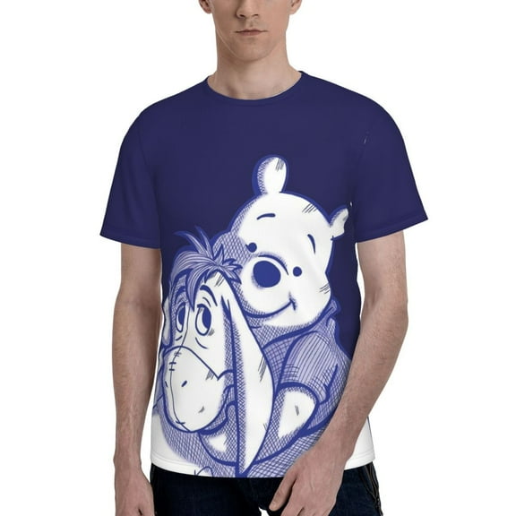 Eeyore Men's T Shirts Cartoon Graphic Short Sleeve Tees Novelty Casual Unisex Adults Tee Shirt Tops