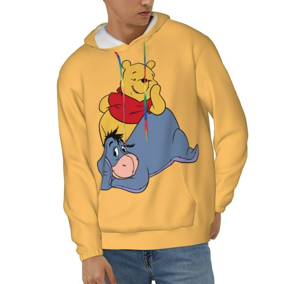 Eeyore Unisex Hoodies 3D Print Hooded Sweatshirt for Men Women, Long Sleeve Fall Pullover Top with Pockets