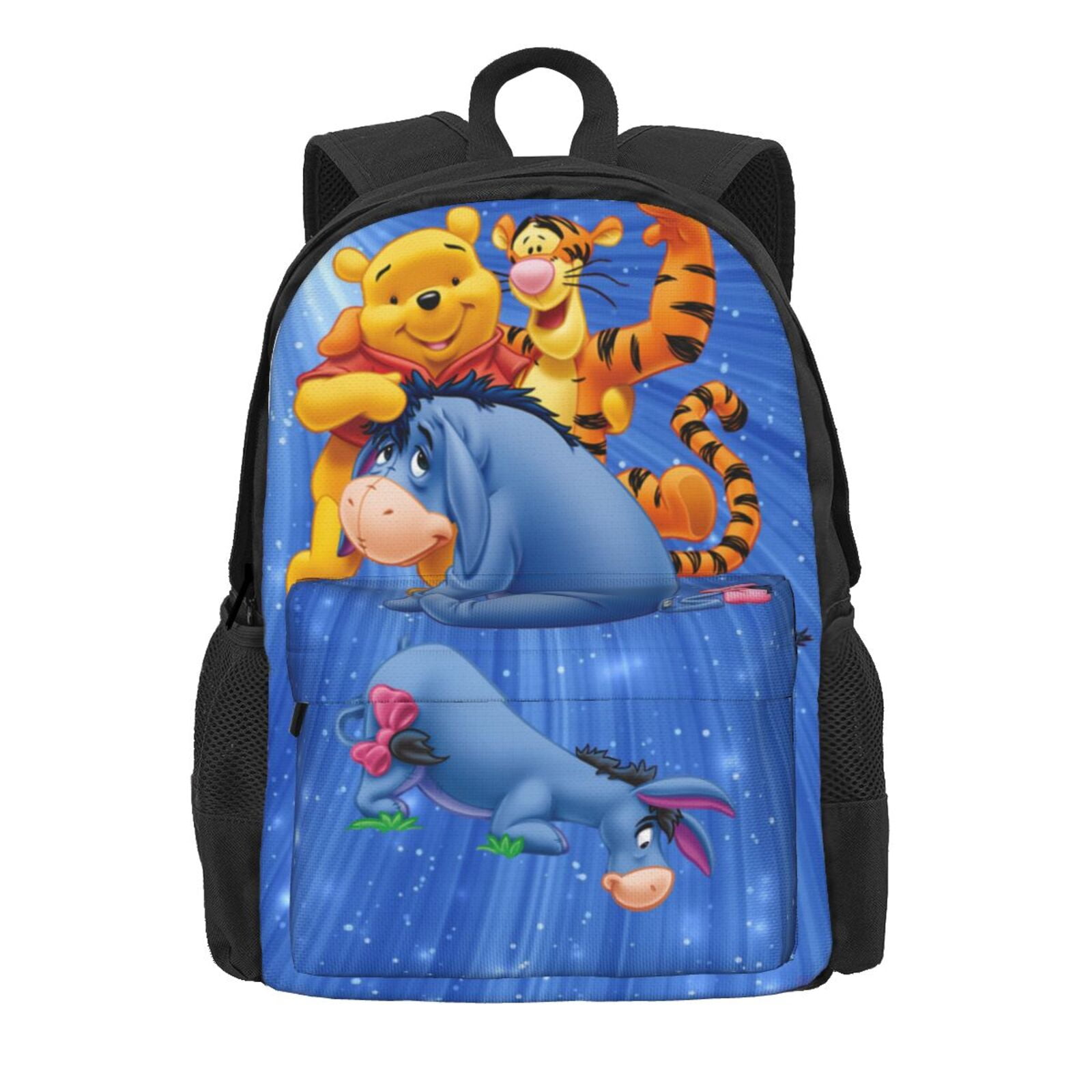 Eeyore Winnie Pooh Cute Backpack Adjustable Daypack Large Capacity School Bag Bookbag Satchel Shoulders Travel Bag Knapsack Rucksack