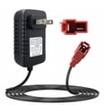 Eeyueer 12V Battery Charger Power Adapter with Red Square 2-Pin Plug ...