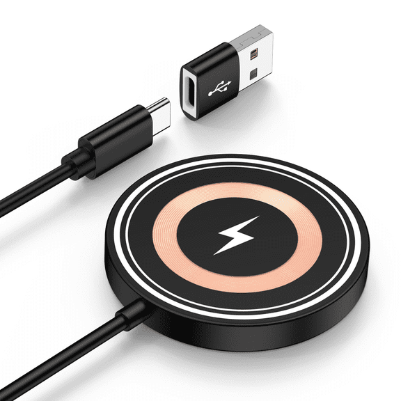 Eeyueer 15W Magnetic Wireless Charger Pad USB C/A Dual Port Fast Charging Compatible with Samsung Galaxy S26 Ultra S25 S24 FE S23 S22 Google Pixel 10 10 Pro XL Android Qi Devices