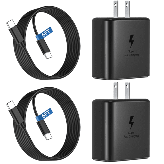 Eeyueer 45W USB C Super Fast Charger 6ft USB C Cable PD 3.0 Quick Charging Replacement Compatible with Samsung Galaxy S25 S24 S23 S22 S21 S20 Note 20 10 USB C Devices 45W