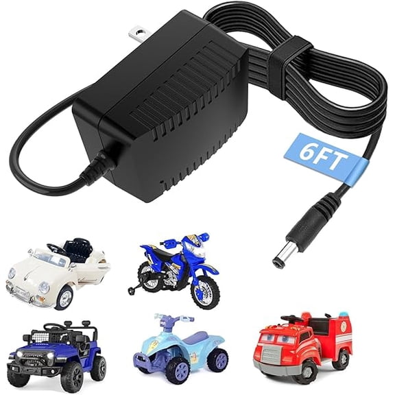 Eeyueer 6V Kids Charger for Ride On Toys Car Universal Battery Charger Electric Ride On Toys Replacement Power Supply for 6 Volt Ride On Cars Trucks SUV