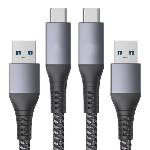 Eeyueer USB C Cable 10Gbps 2Pack 6.6FT, USB 3.1 Gen 2 Android Auto Fast Charging Cord Compatible with Samsung Galaxy S24 S23 S22 Note 20 Tab S9 Google Pixel 9 M4 iPad Pro