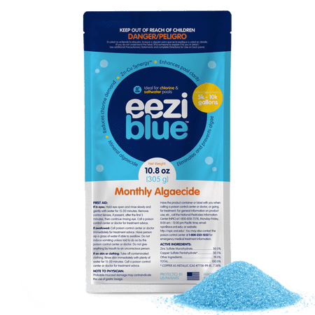 Eeziblue Monthly Pool Algaecide Bundle | Pool Booster for All Algae in Above Ground and In-Ground Swimming Pools 5k - 10k Gallons