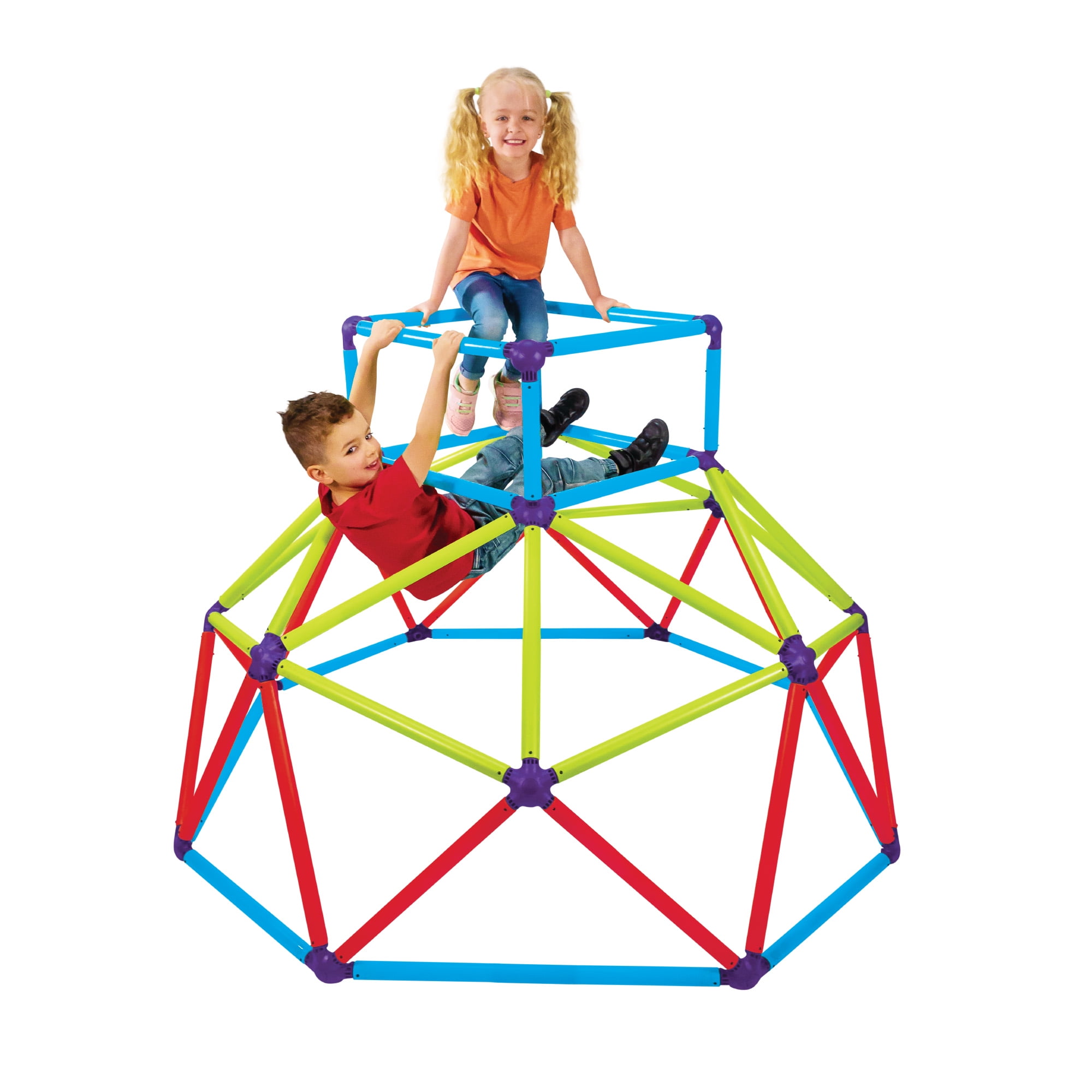 Eezy Peezy Junior Climber with Top for Playroom or Outdoors with Multicolor Bars, Toddlers 3+