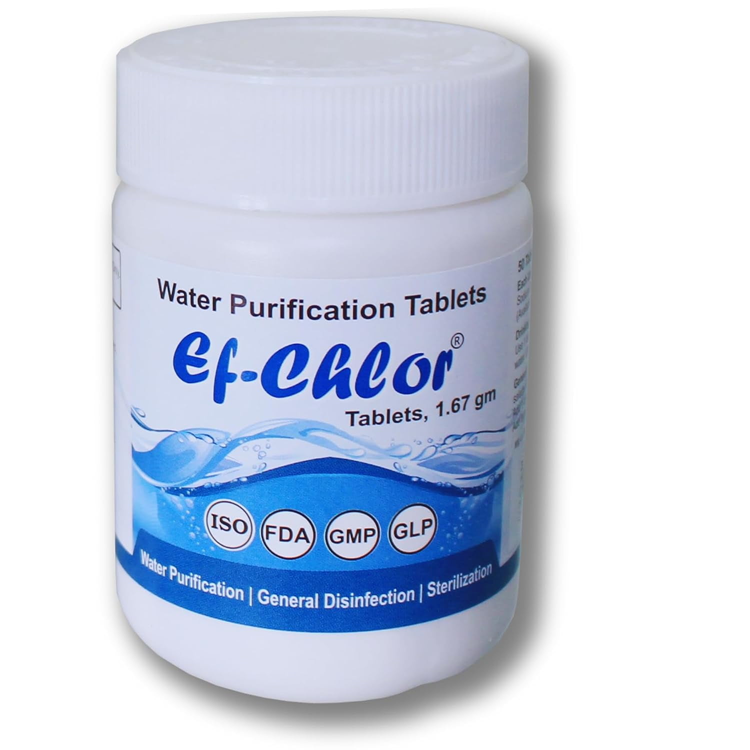 EfChlor Tank Water Purification Tablet 1 Tablet purifies 500 litres water 50 Tablets per p ack