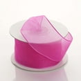 thumbnail image 1 of Efavormart 1 1/2" Wired Organza Ribbon For Gift Package Wrapping, Hair Bow Clips & Accessories Making, Crafting - Fushia, 1 of 5