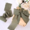 thumbnail image 1 of Efavormart 1.5" x 6 Yard - Set of 2 Eucalyptus Sage Green Chiffon Ribbon Rolls For Bouquets, Wedding Invitations & Gift Wrapping, 1 of 11