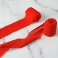 thumbnail image 1 of Efavormart 1.5" x 6 Yard - Set of 2 Red Chiffon Ribbon Rolls For Bouquets, Wedding Invitations & Gift Wrapping, 1 of 11
