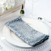 Efavormart 1 PC Dusty Blue Premium 20" x 20" Washable Sequin Napkins Great for Wedding Party Restaurant Dinner Parties Decoration