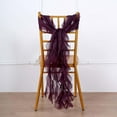 thumbnail image 1 of Efavormart 1 Set Wedding Chiffon Chair Sashes Aisle Decorations Draping Fabric Wrinkle-Free Eggplant Chair Cover for Party Ceremony Reception Floral Arrangement Banquet Outdoor Decor, 1 of 10