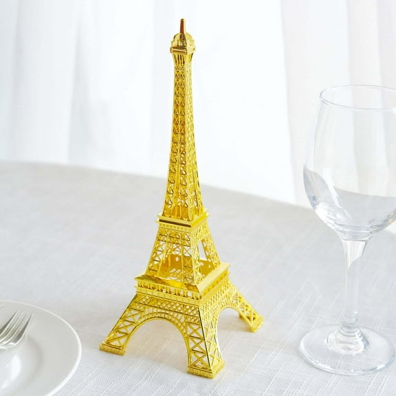 Efavormart 10" | Gold | Eiffel Tower Centerpiece | Eiffel Tower Cake Topper | Decorative figurine