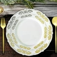thumbnail image 1 of Efavormart 10 PCS | 7.5" Round Gold Embossed Disposable Salad Plates With Scalloped Edges For Weddings Party Events, 1 of 11