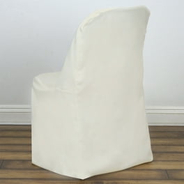 Efavormart 20 PCS Ivory Linen Polyester Folding Chair Cover Dinning Chair Slipcover For Wedding Party Event Banquet Catering Walmart