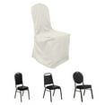 thumbnail image 1 of Efavormart 10 PCS Ivory Polyester Banquet Chair Covers, Reusable or Disposable Stain Resistant Chair Covers, 1 of 11