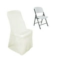 thumbnail image 1 of Efavormart 10 PCS Ivory Polyester Lifetime Folding Chair Covers, Durable Reusable Chair Covers, 1 of 10