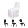 thumbnail image 1 of Efavormart 10 PCS White Stretch Slim Fit Scuba Chair Covers, Wrinkle Free Durable Chair Covers, 1 of 11