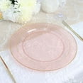 thumbnail image 1 of Efavormart 10 Pack | 10" Blush / Rose Gold Hammered Design Plastic Dinner Plates With Gold Rim, 1 of 11