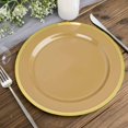 thumbnail image 1 of Efavormart 10 Pack | 10" Regal Gold Round Plastic Dessert Plates, Disposable Appetizer Salad Plates, 1 of 11