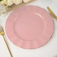 thumbnail image 1 of Efavormart 11" Dinner Plates – Set of 10 Plastic Dusty Rose Round Disposable Plates with Gold Ruffled Rim – Elegant Tableware for Wedding Receptions, Dinner Parties, Holiday Events, and Catering, 1 of 11