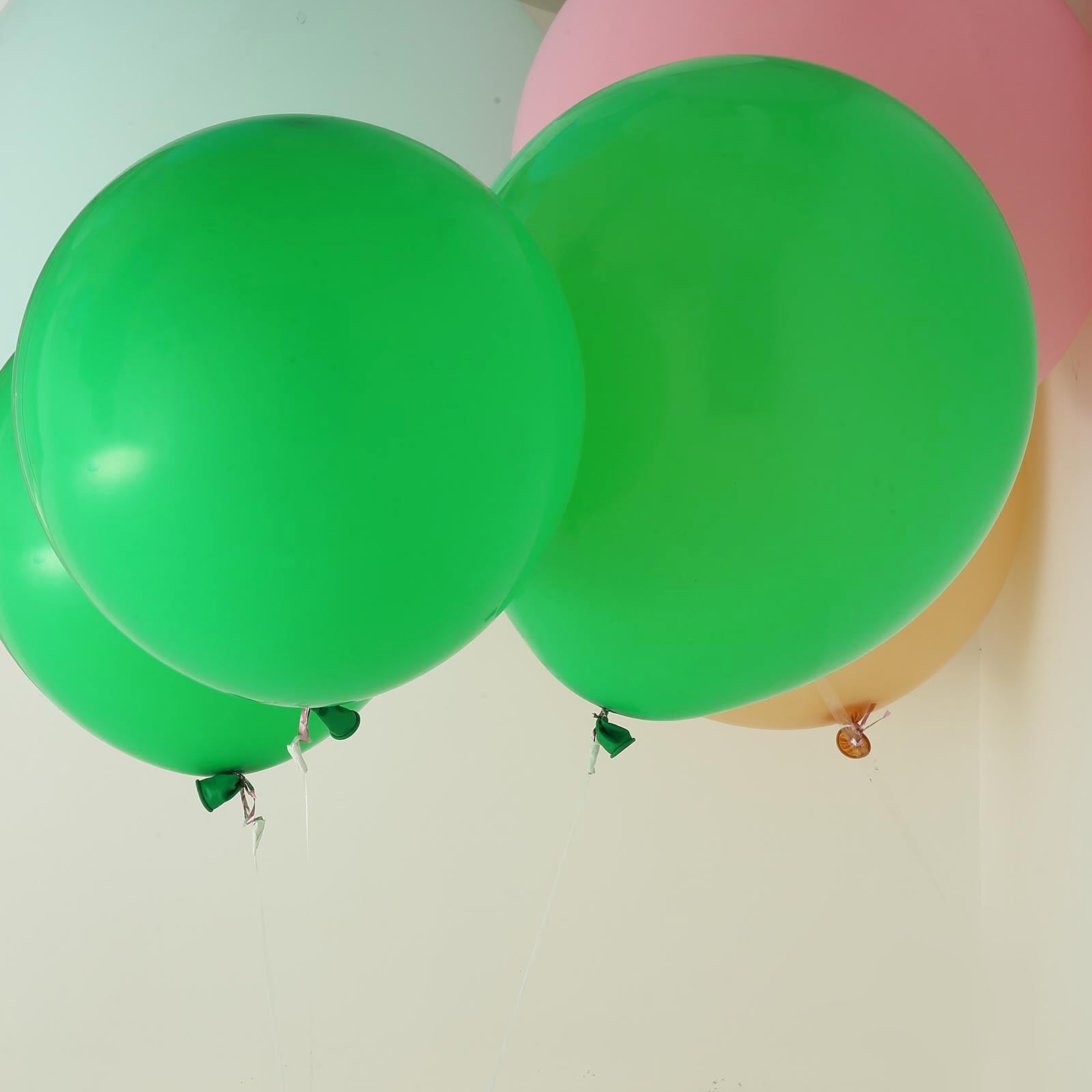 Efavormart 10 Pack 18" Large Green Round Latex Balloons Air Helium