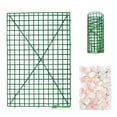 thumbnail image 1 of Efavormart 10 Pack | 24"X16" Dark Green DIY Plastic Mesh Flower Wall Panel Fences, Artificial Plant Wall Backdrop Grid Frames, 1 of 11