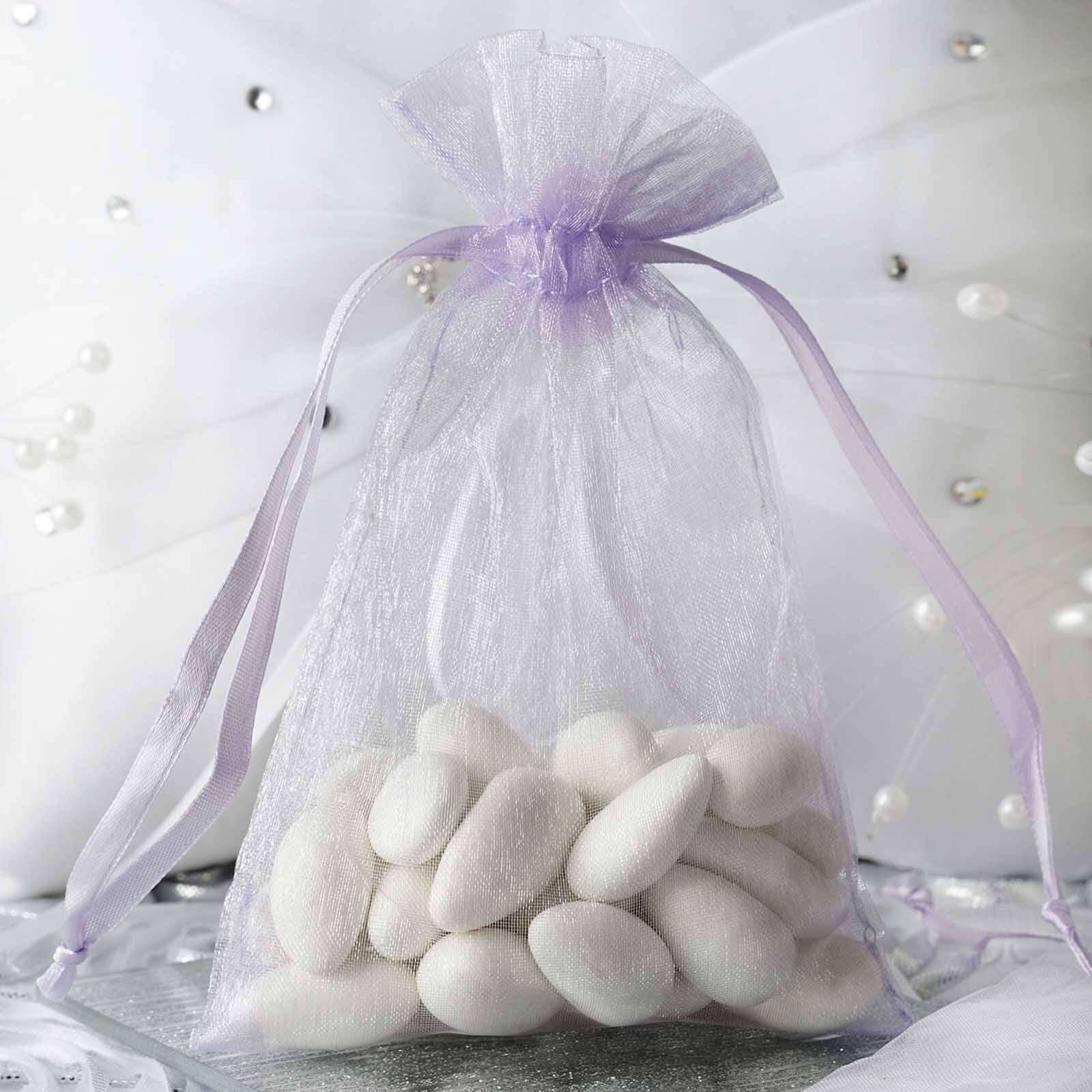 Efavormart 10 Pack | 4" Lavender Organza Drawstring Wedding Party Favor ...
