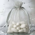 thumbnail image 1 of Efavormart 10 Pack | 4"x6" Silver Organza Drawstring Wedding Party Favor Gift Bags, 1 of 9
