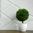 thumbnail image 1 of Efavormart 10 Pack | 40 Sq Ft 3D White Foam Self Adhesive Wall Panels for Interior Wall Decor, TV Wall, Bathroom, Kitchen, Living Room Home Decoration - Alligator Skin Style, 1 of 11
