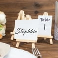 Efavormart 10 Pack | 5" Natural Mini DIY Tabletop Wooden Display Easel Stands, Rustic Place Card ...