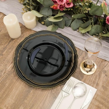 Efavormart 10 Pack | Blush / Rose Gold 6" Round Plastic Dessert Salad ...