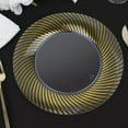 Efavormart 10 Pack | 9" Clear / Gold Swirl Rim Plastic Dinner Plates ...