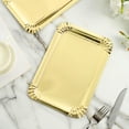 thumbnail image 1 of Efavormart 10 Pack | 9"x6" Gold Paper Cardboard Serving Trays, Rectangle Party Platters - 400 GSM, 1 of 11
