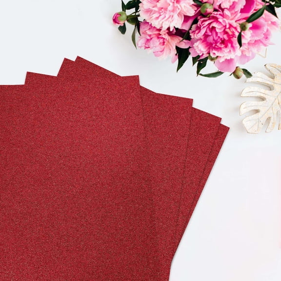 Efavormart 10 Pack BURGUNDY 12"X 10" DIY Craft Foam Sheets Ultra Fine Glitter Foam Sheets