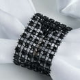 thumbnail image 1 of Efavormart 10 Pack Black Diamond Rhinestone Napkin Ring With Self Adhesive Strip for Wedding Banquet Party, 1 of 10