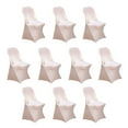 thumbnail image 1 of Efavormart 10 Pack Blush Spandex Folding Slip On Chair Covers, Stretch Fitted Chair Covers - 160 GSM, 1 of 5