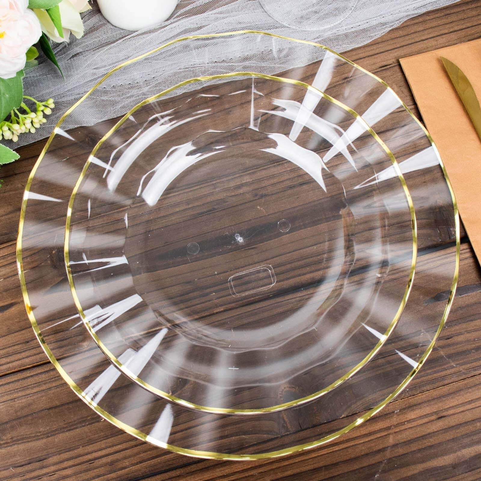 "Efavormart Set of 3 Large Gold Metal Clear Glass Hurricane Taper ...