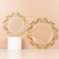 Efavormart 10 Pack Clear Gold Vintage Baroque Plastic Dessert Plates ...
