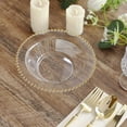 Efavormart 10 Pack Clear Plastic Soup Bowls with Gold Beaded Rim, Round ...