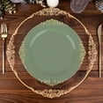 Efavormart 10 Pack | Dusty Sage/Gold Baroque 10" Round Plastic Dinner ...