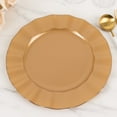 thumbnail image 1 of Efavormart 10 Pack | Gold 11" Round Plastic Dinner Plates, Disposable Tableware with Gold Wavy Rim for Wedding, Outdoor Receptions, Banquets, Holiday Dining, 1 of 10