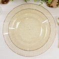 thumbnail image 1 of Efavormart 10 Pack Gold Glitter Plastic Party Plates with Ruffled Rim, Transparent Heavy Duty Round Disposable Dinner Plates - 9", 1 of 11